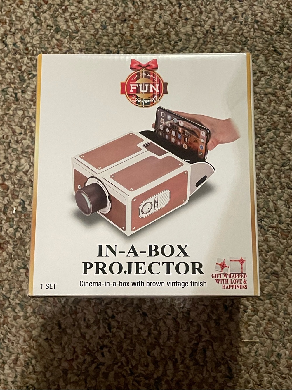 In-A-Box Projector Brown Vintage Finish